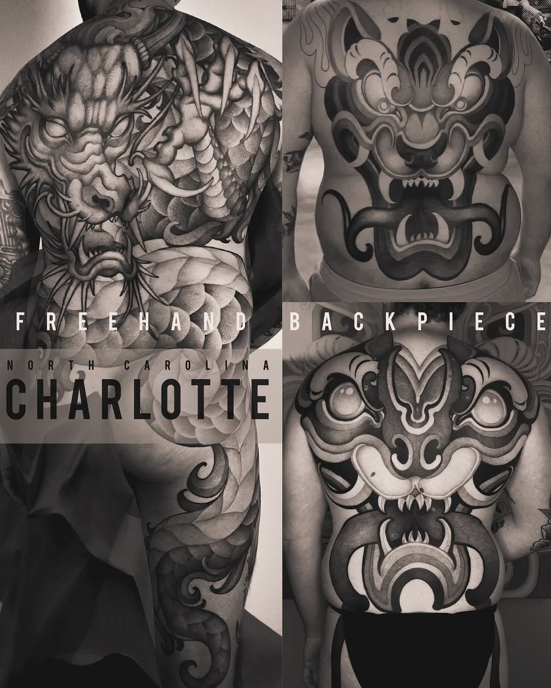 Freehand large scale tattoos in Charlotte, NC
✉️kairo@ghosttattoostudio.com