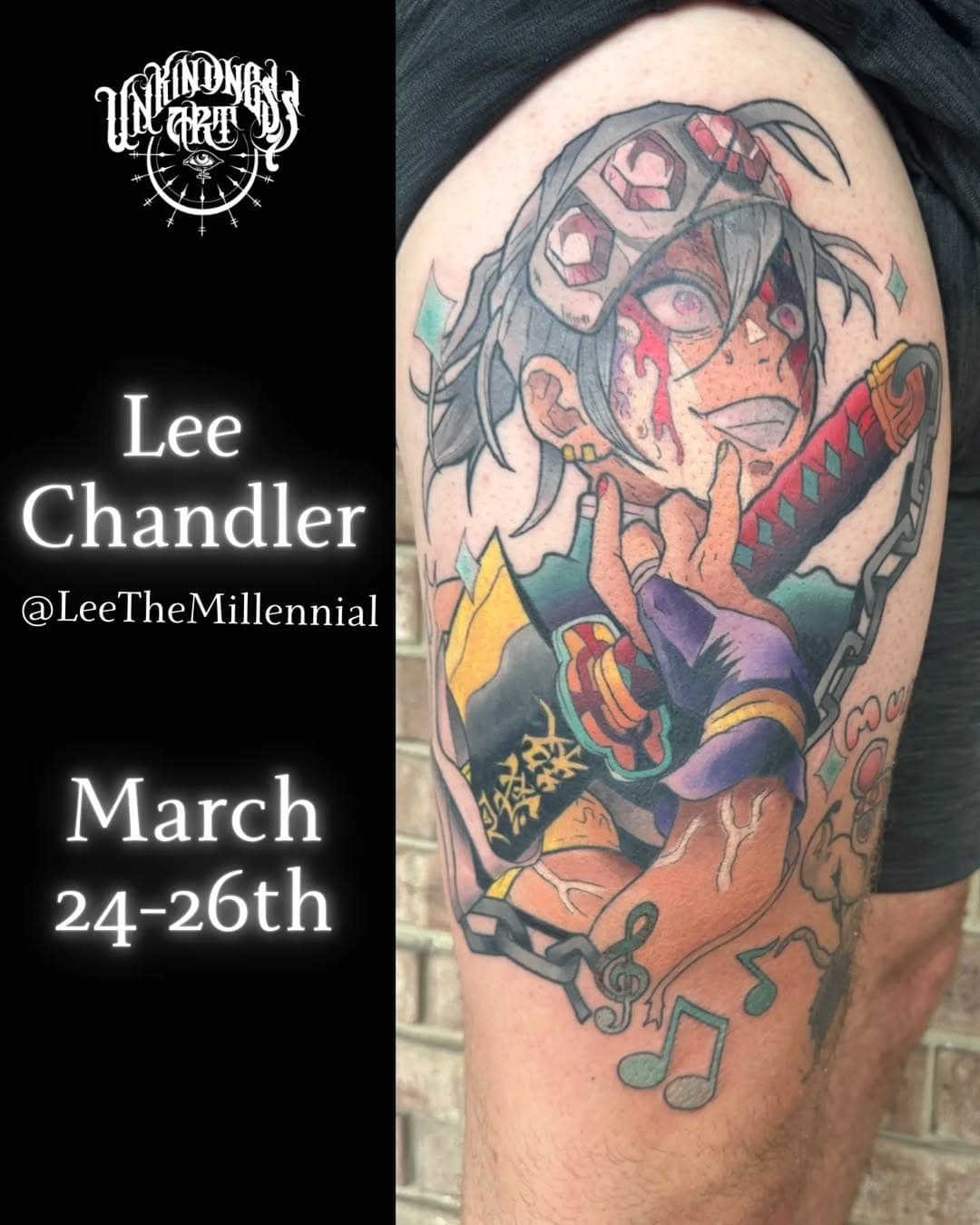 ✨GUEST ARTIST ALERT✨ @leethemillennial is visiting us at the end of March! 

Bring your own custom idea or swipe through to see some designs he'd love to do for you 👀

To book with Lee, shoot him a DM right here on Insta ✌️

#rvatattoo #guestartist #animetattoo