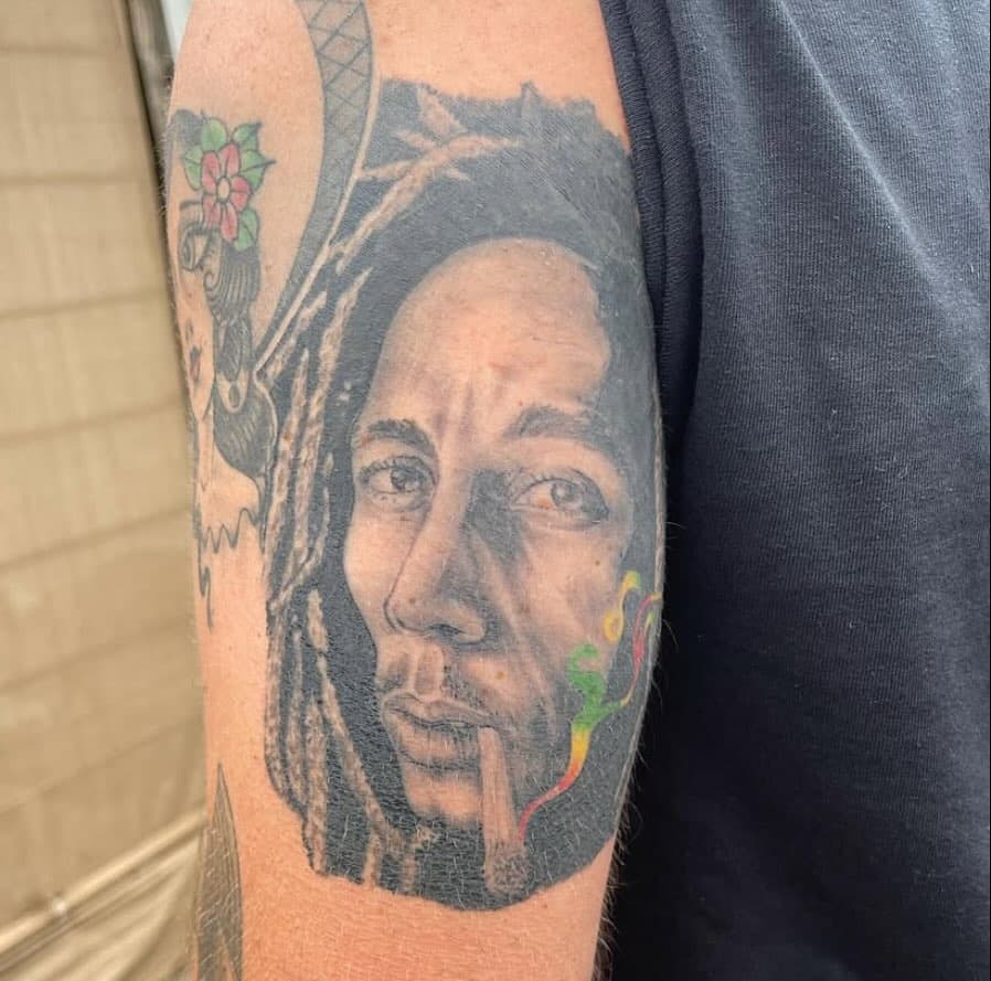 Looking to get a portrait tattoo then come see Stevo. Check out his Bob Marley and Malcolm X. To see more of his work check out his page>> @gypsyneedletattoo