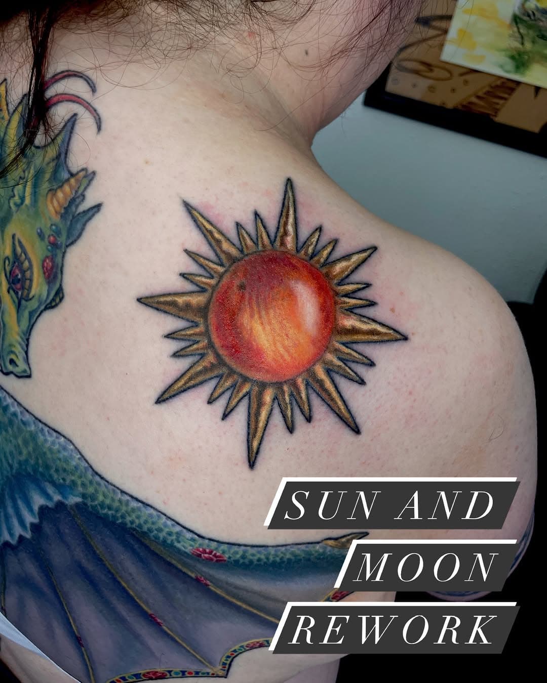 Sun or moon? I love these little reworks! I’d like to touch these up and get more pics, but I had to share! 💎🌟 …
…
…
#tattoo #tattoos #ink #inked #art #tattooartist #tattooart #tattooed #tattoolife #tattooideas #portlandtattoo #artist #colorfultattoo #realistictattoo #tattoodesign #detailedtattoo #aardvarktattoo #tattooing #tattooist #tattooink #portlandtattooartist #risastevens #tattoostyle #femaletattooist #femaletattooartist #suntattoo #moontattoo #reworktattoo #backtattoo