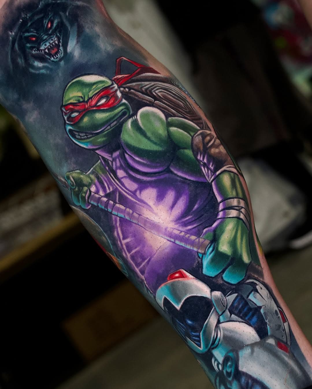 Totally healed Donny @kevineastmantmnt thanks for looking y’all for tattoo inquiries email me at benochoaart@gmail.com