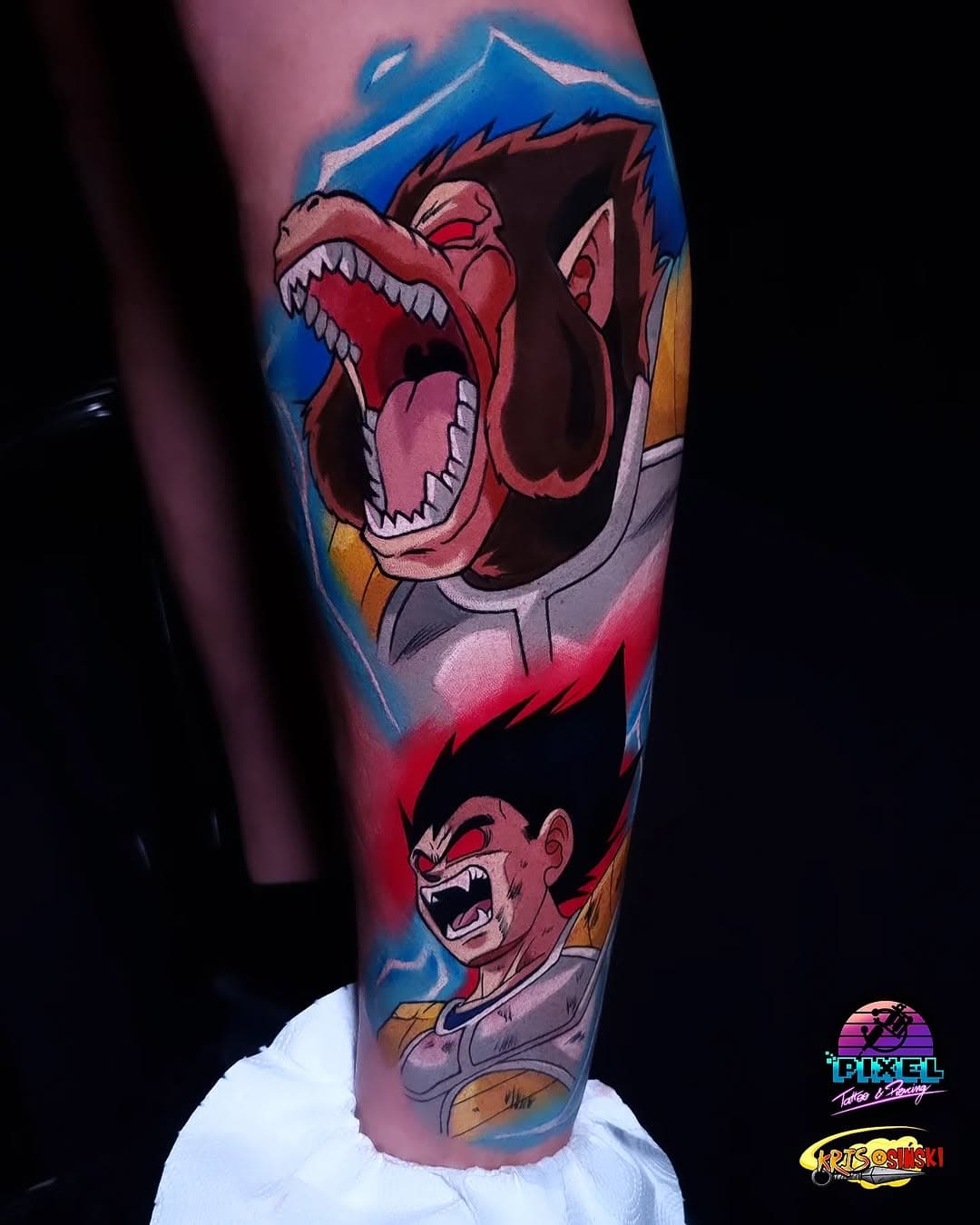 Vegeta Oozaru done for Łukasz. Beginning of leg sleeve.
Supported by @pepax.official @barberdts_polska 
.
.
.
.
.
.
#animetatuaż #anime #dziara #tatuaż #animelover #animeart #polskichlopak #polskadziewczyna #pepaxlance #pepaxproteam #dragonball #dragonballz #vegeta #oozaru