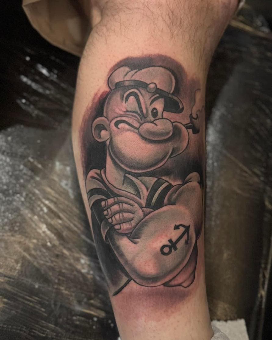 It’s only bloody Popeye! 

Done by Mark yesterday for Uncle Mike.