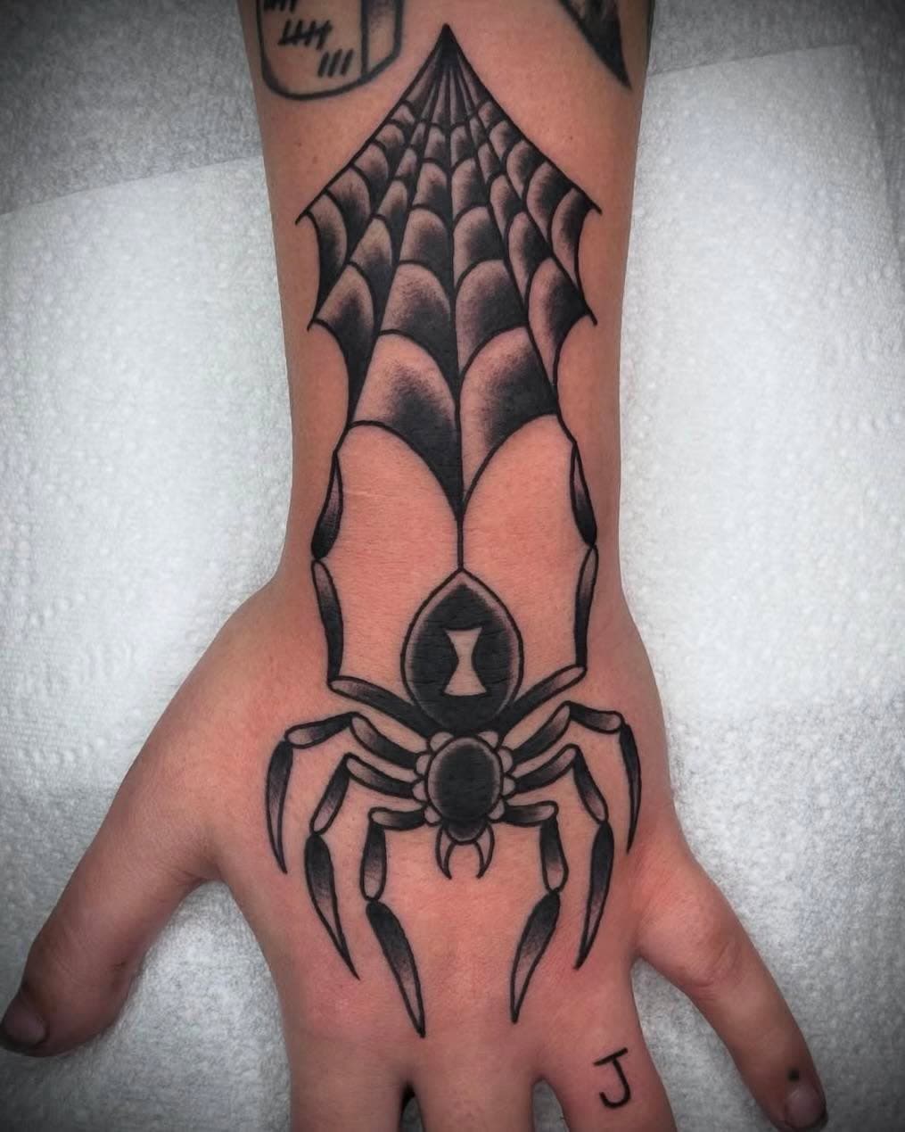 Traditional spider 🕷️ tattooed recently by @tombetchleytattoo
If you’d like to make a booking with Tom feel free to message him directly or drop us a message on here, either way we’ll hook you up 🖤
•
•
•
📨 DM for enquiry & appointments
•
•
•
#flashtattoo #traditionaltattooer #traditionaltattoos #oldschooltattoos #tradtattoos #uktattoo #oldtimetattoo #isleofwight