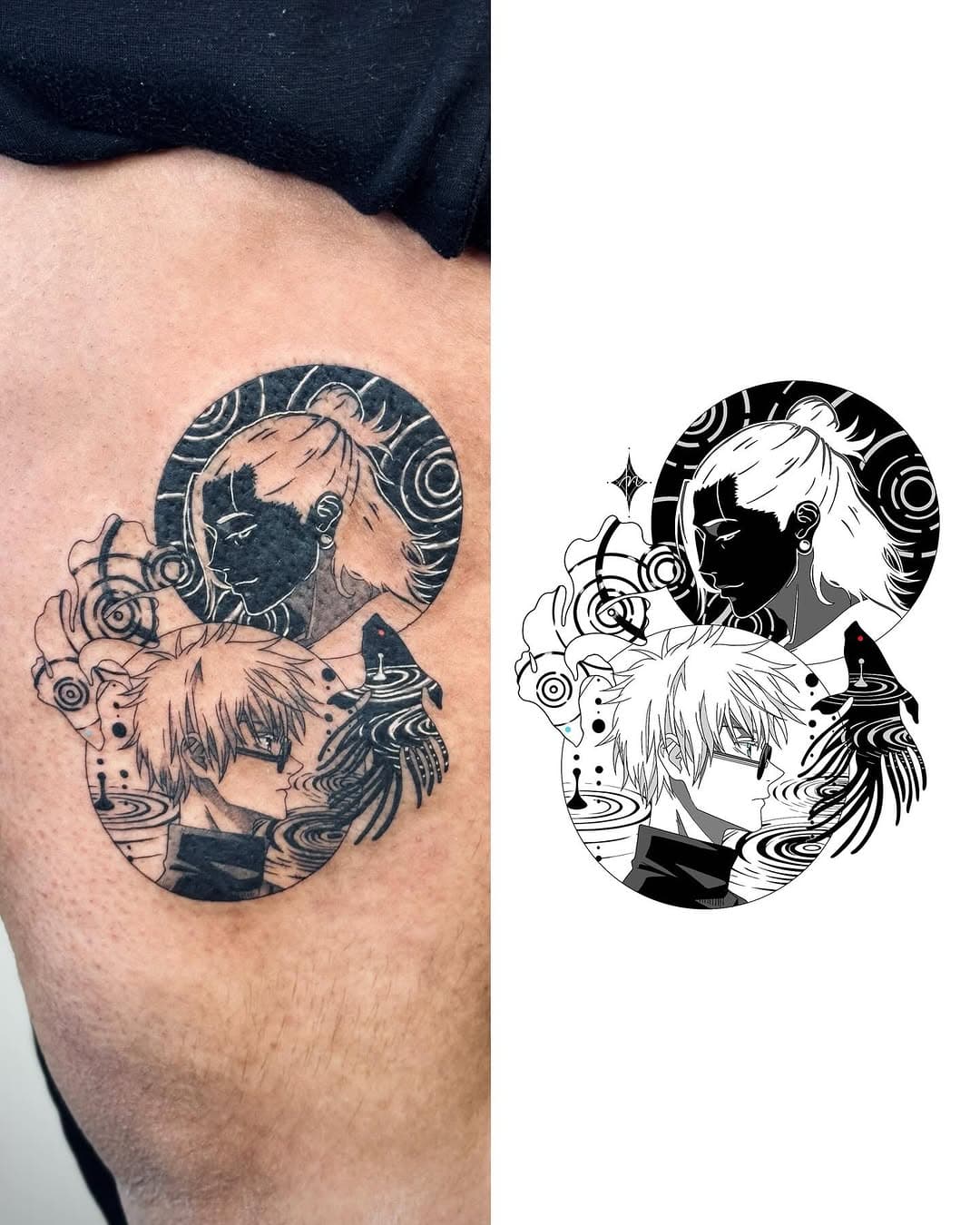 🖤JJK Gojo & Geto Flash🤍
Thank you so much for coming back and booking my flash!!
Took around 3.5h
Thank you again!
🥹✨🙏

#jujutsukaisen #jujutsukaisenedit #jujutsukaisenfanart #jujutsukaisenmanga #jujutsukaisenanime #jujutsukaisentattoo #animetattoo #anime #animetattooartist #animeedits #animeedit #finelinetattoo #finelinetattooartist #fineline #tattoo #tattooartist #tattooflash #tattooflashart