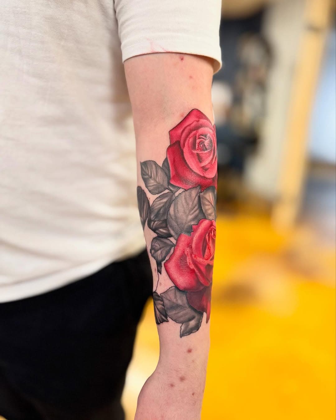 Second session on this red rose sleeve, thanks  for looking!! #goldfinchtattoocompany #tattoo #tattoos #tattooed #tattooshop #tattoosnob #tattoosofinstagram #redroses #redrosetattoo #rosetattoo #syracuse #syracuseny #baldwinsville #baldwinsvilleny #cny #upstate #upstateny #fyp #fypage