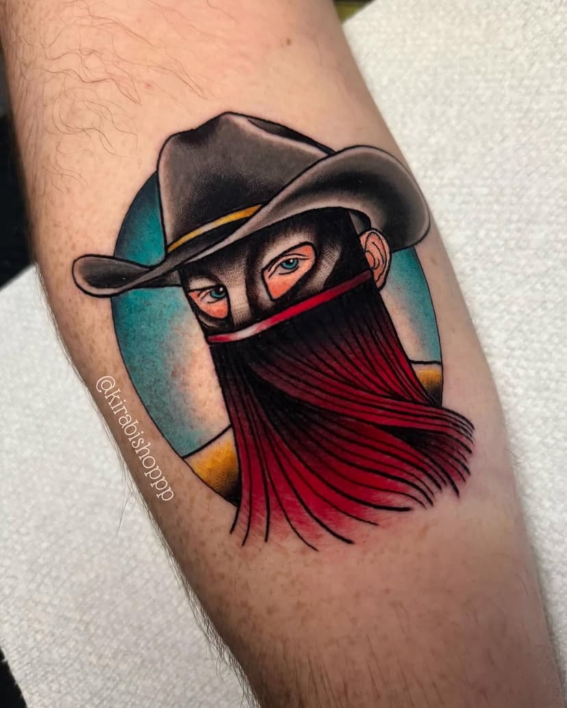 @orvillepeck with tassels a-flowin’ 🤠🎶✨ @dovetailtattoo 
🥀NOW BOOKING APRIL🥀
.
.
.
.
.
#orvillepeck #orvillepecktattoo #atxtattoo #atxtattooartist #atxtattoos #austintattoo #austintattoos #austintattooartist #ladytattooers #ladytattooer #femaletattooartist #femaletattooer #femaletattooartists #texastattooartist #texastattooer #colortattoos #colortattooartist #boldtattoos #brighttattoo #funtattoo #funtattoos #tattooartists #tattoos #booksopen #atx #austintattooshop #neotraditional #traditionaltattoo #traditionaltattoos #neotrad