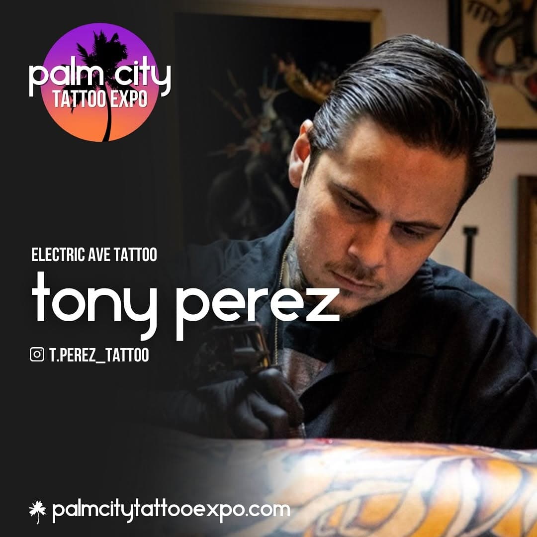 🌴ARTIST ANNOUNCEMENT🌴 We are happy to have @t.perez_tattoos at the 2025 Palm City Tattoo Expo happening March 21-23! #palmcitytattooexpo