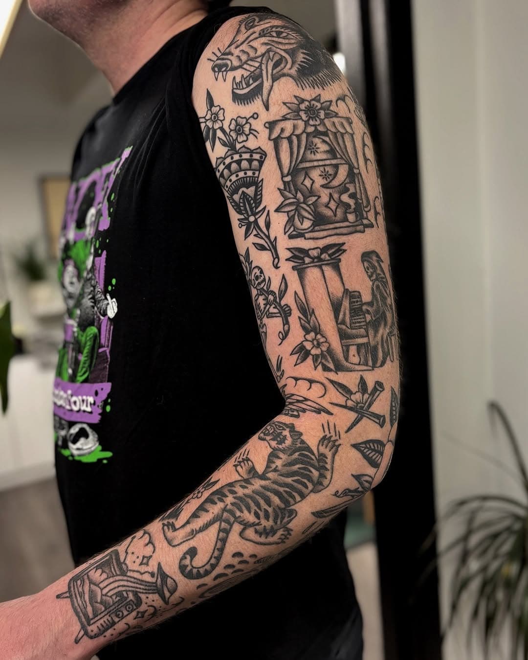 Some shots of Denver’s arm we did over the last couple years all settled in. So much fun. Thanks again!