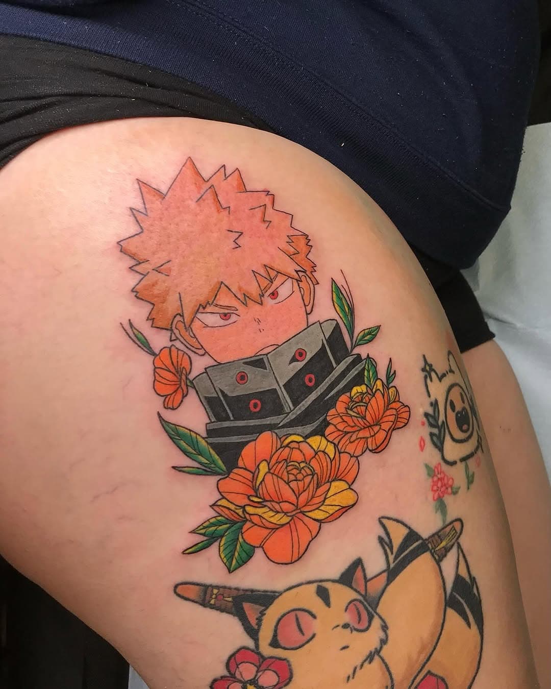 fresh Bakugo above about a year healed Kirara 🖤 thanks for the trust Chyna! (Finn and Jake not done by me)