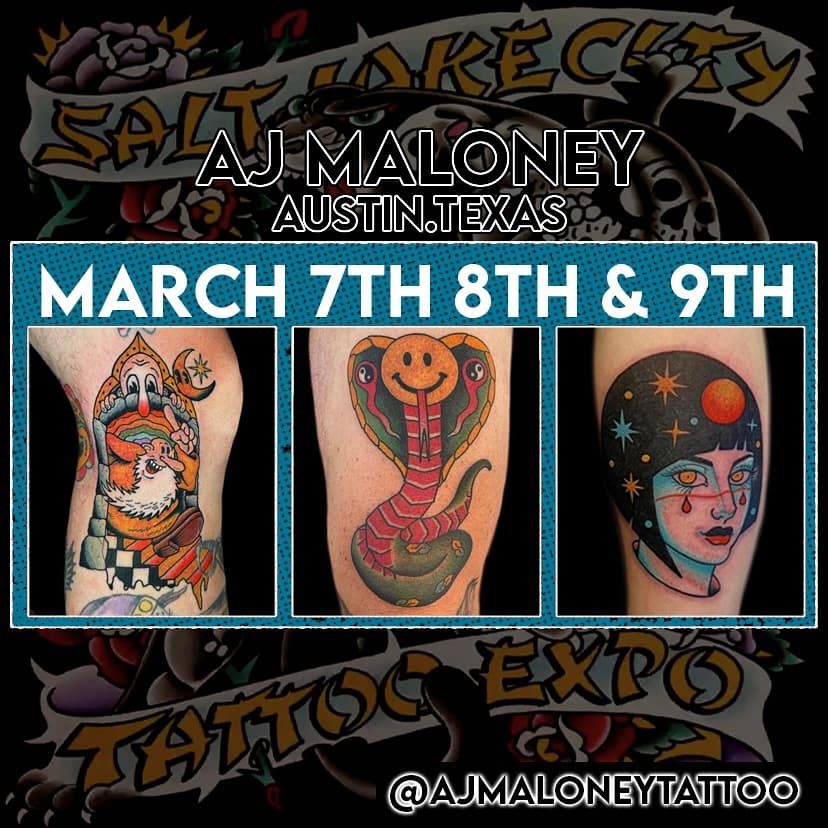 Hey Salt Lake City I’m stoked to finally be coming back to tattoo at the @sictattooexpo I’ll be tattooing in the @lunapigment booth. DM me to set up an appointment March 7-9