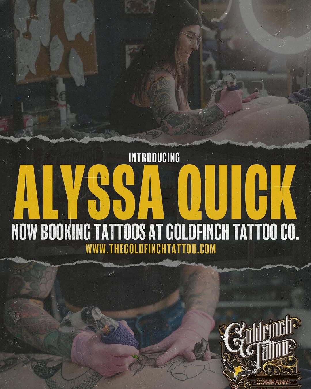 ATTENTION! I am very pleased to announce that there is a new badass tattoo artist in our midst… @alyssaquick__  has moved into her new booth at @Goldfinchtattoocompany ! Thank you Alyssa, we are humbled to have you join our family! Please give her a follow #tattoo #tattooartist #goldfinchtattoocompany #syracuse #syracuseny #baldwinsville #baldwinsvilleny #cny #upstate #upstateny