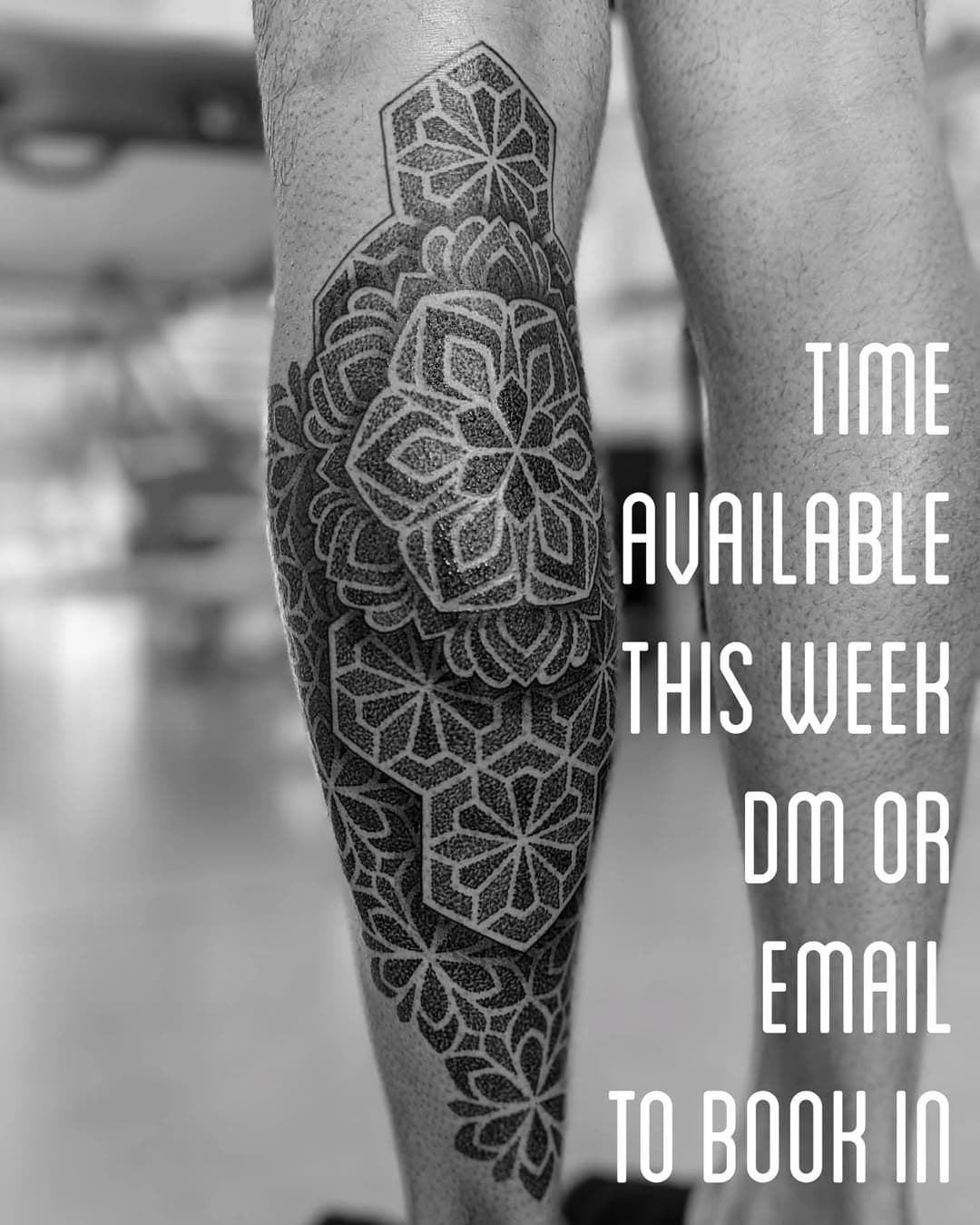 I have time available this week, DM or email chrisjonestattooer@gmail.com to book in

#chrisjonestattooer #moodybluetattooroom #geelongtattoo #geelong #geometrictattoo #dotworktattoo #mandalatattoo #ornamentaltattoo