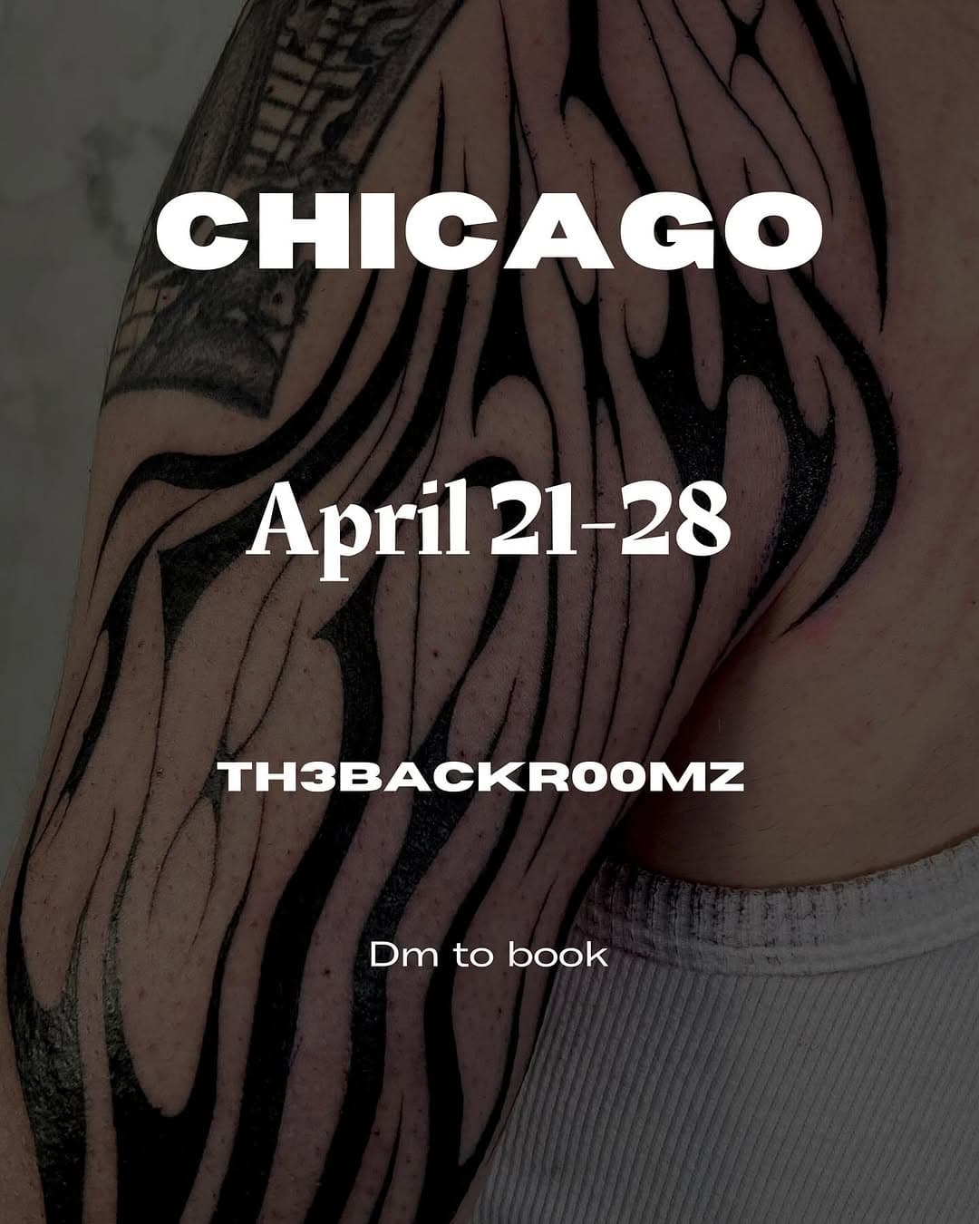 🔆CHICAGO🔆 I'm super excited to visit you and tattoo at @th3backr00mz🔥
Hit me uo with your idea or grab one of my available designs.⛓️⛓️
Dm me for more info! 📩