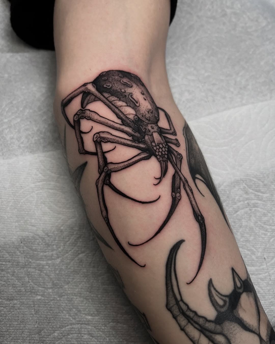 Another creeper fresh out of the crypt for RyLey🕷️
.
Thank you always for letting me have fun with it!!
.
Booking info in bio 📜🪶