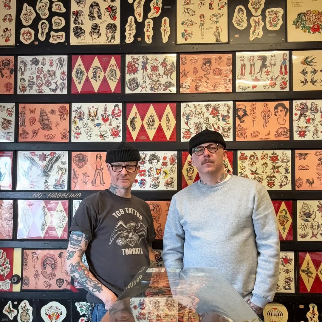 I had a great time visiting @gordie_farrell and his beautiful shop @emeraldclubtattoo in Selkirk this past week. I’ve known Gordie for well over a decade at this point, but every time I see him he manages to tell me another insane story about his colourful life that I’ve never heard before. If you have the opportunity, go get tattooed by one of Canada’s best in one of this country’s coolest shops. Thank you Gordie for the hospitality and the tattoo!