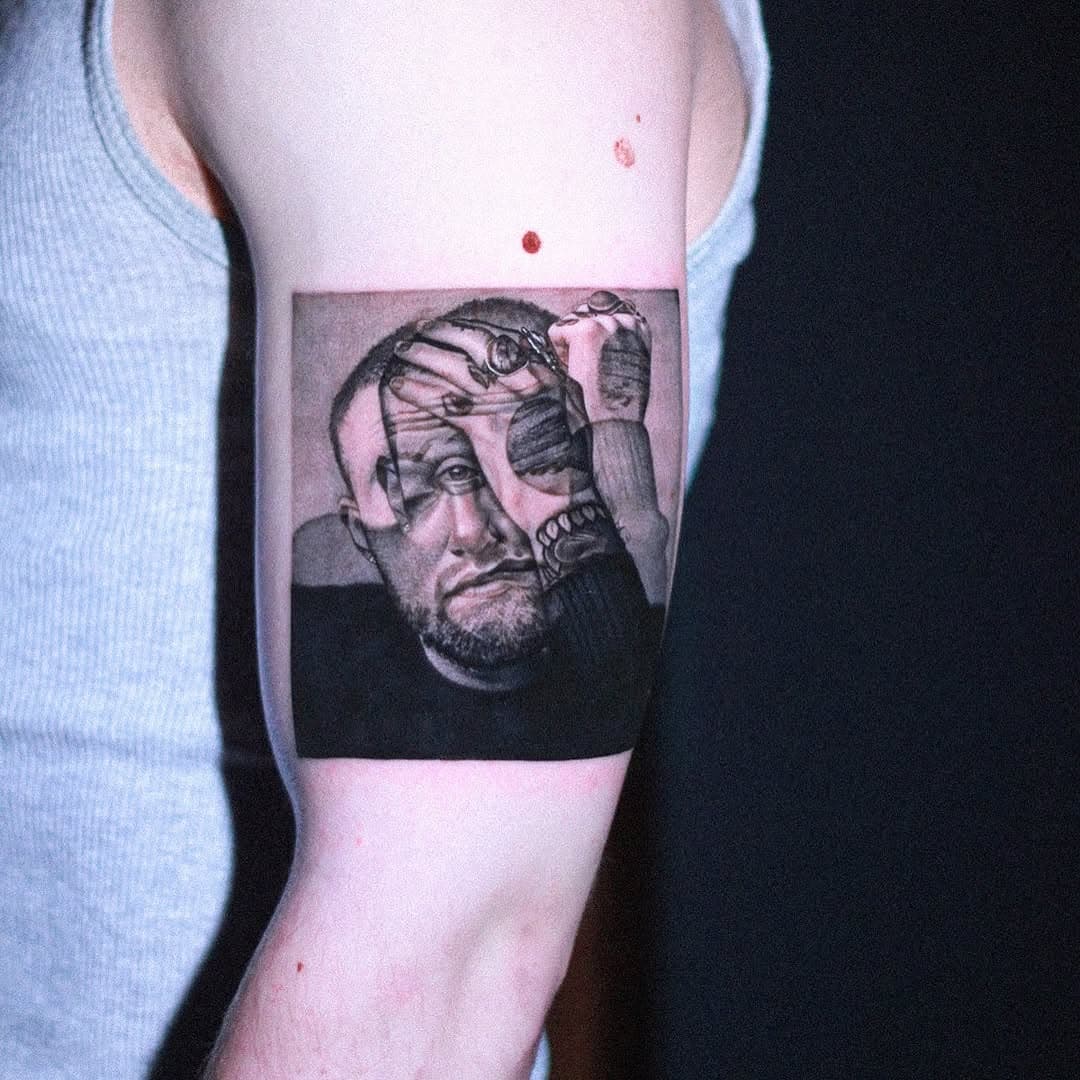 Here’s a portrait from #macmiller ‘s album #circles I really enjoyed doing this one! Thanks for looking! For inquiries 👉 Email Grabletattoos@gmail.com #artist #art #portrait #blackandgreytattoo #chicago #chicagotattooartist #tattoo