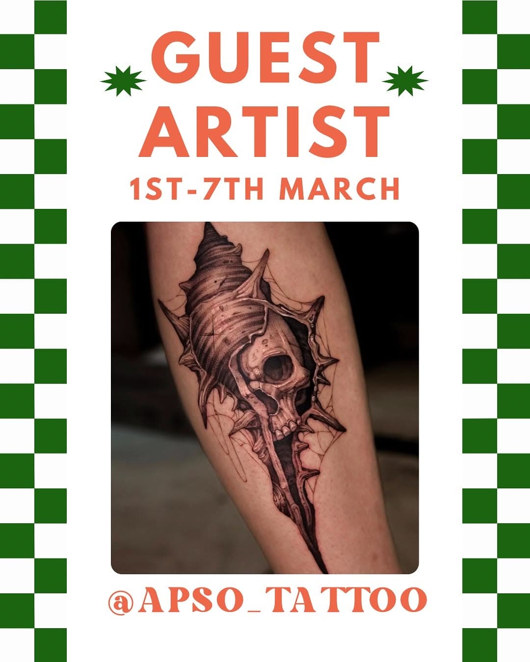 We are excited to have the very talented @apso_tattoo tattooing with us!
They will be tattooing from the 1st - 7th of March
Contact @apso_tattoo directly for bookings