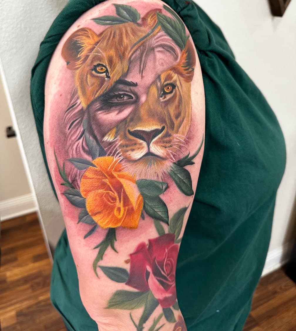 Session 2 on this lioness and lady today.  Thanks Melissa.  Looking forward to working on this one again.
