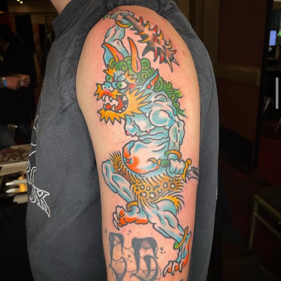 An Incredible DEH Designed By A Most Powerful Tattooer 🕉️ 
@gregchristian4130 🇺🇸