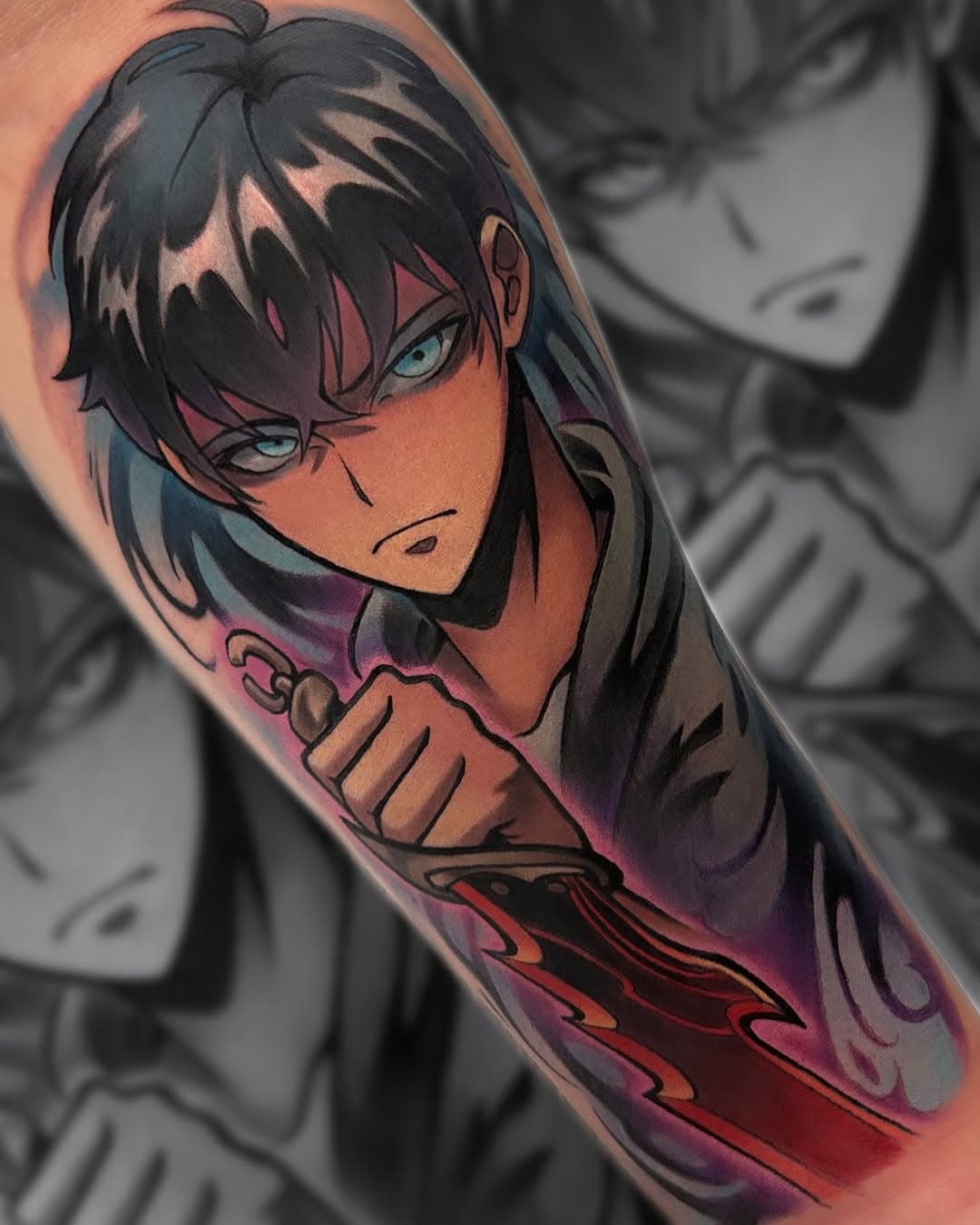 Who’s been keeping up with the newest season of Solo Leveling?!
I love it so much 😭
.
.
.
.
#sololeveling #animetattoo #sungjinwoo #animelover #tattoo #tattooartist #animetattooartist #sololevelingfanart #fanart #videogametattoo @crybabytattooproducts