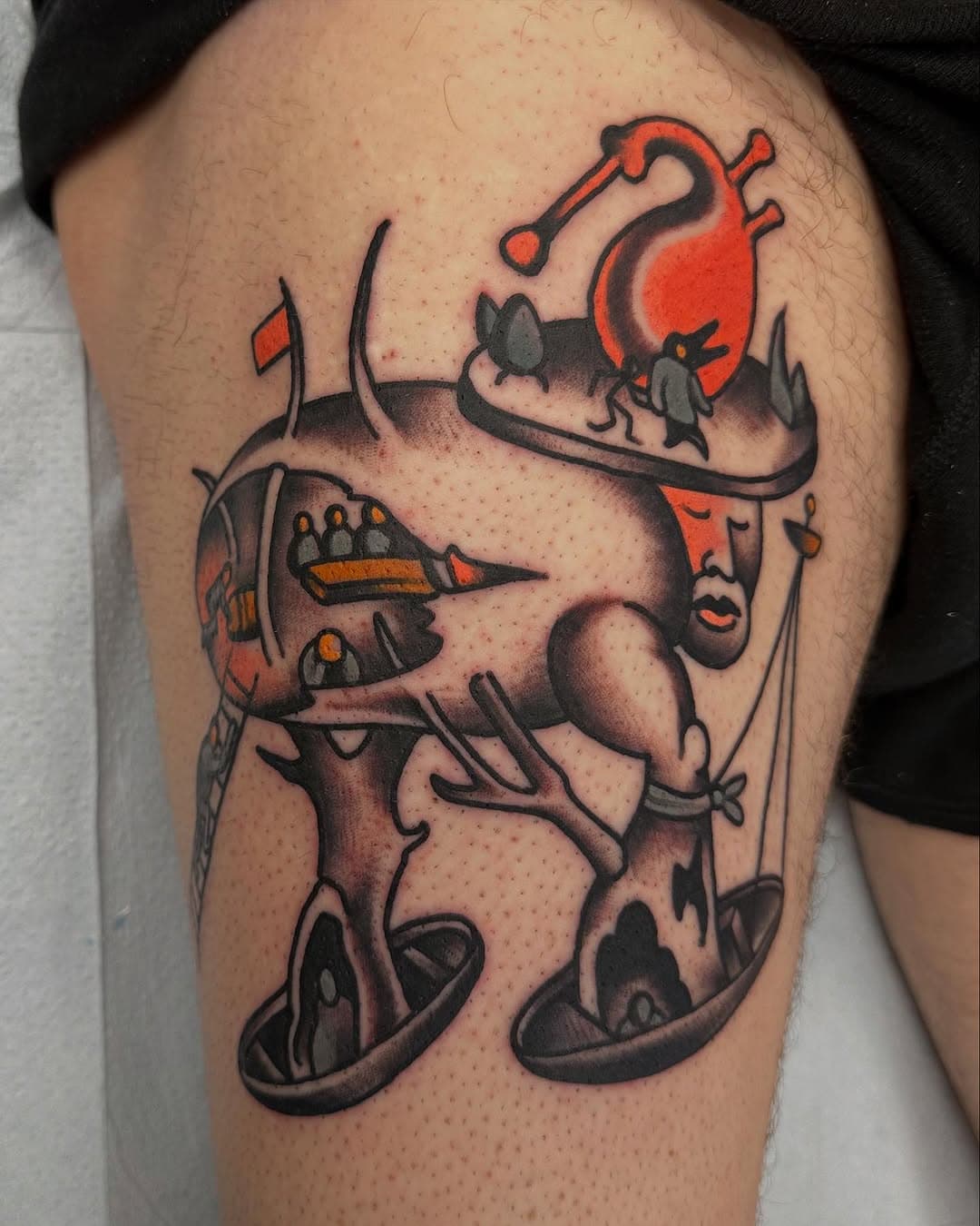 Punishments of Hell by Hieronymus Bosch 
A selection of a larger painting, simplified and tattooed for Dylan. 
#hotstufftattoo #hieronymousbosch