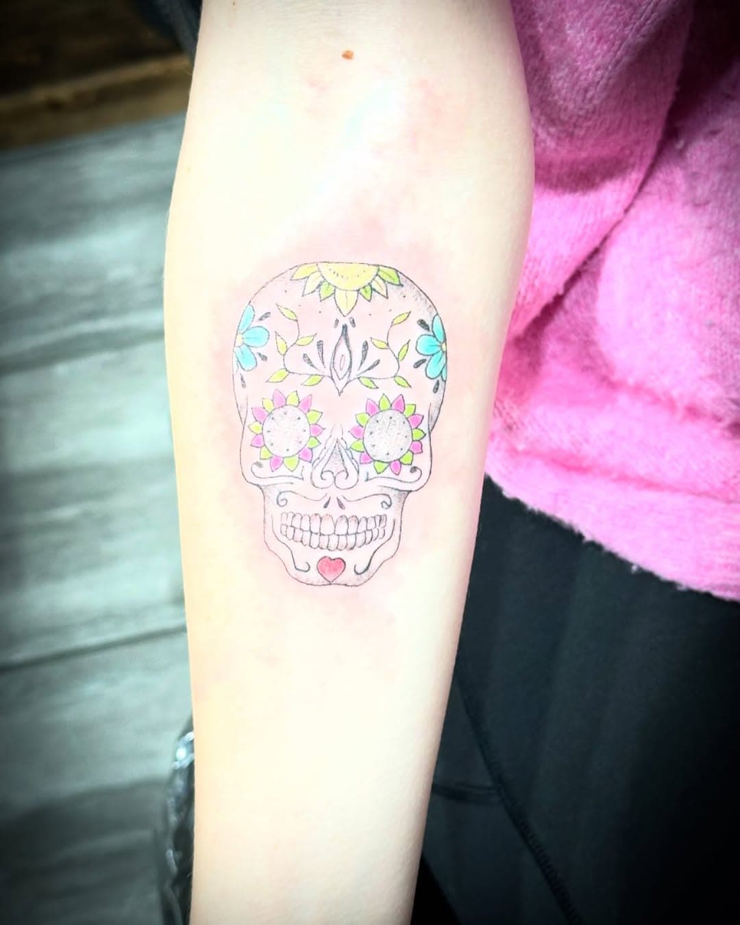 Tattooed by Paul for enquiries email skinwizardtattoo@gmail.com @crocarttattoocare @monstersinkhq @valknutrotary #candyskull#dayofthedead#fineline#dotwork#smalltattoo#girly#girlswithtattoo#colourtattoo#armtattoo#skinwizard#tattooidea#tattoomag#tattooed#inked#newtattoo#tattoo#tattoos#tattooing#tattoolife#ukartist#tattooartist#berkshie#thatcham