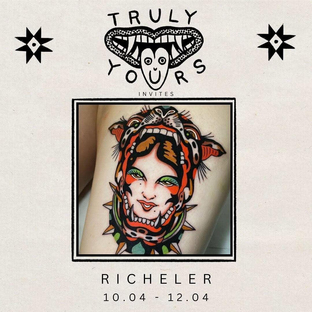 GUEST ANNOUNCEMENT

The one and only @richelertattooer will be guesting with us for a few days in April 🥳🤍

Contact him for bookings & further information 📫

__________________________________________ 

#tattoo #traditionaltattoo #trulyyours #mannheimtattoo #heidelbergtattoo #karlsruhetattoo #trulyyourstattoo #inked #tattooing #frankfurttattoo #stuttgarttattoo #traditional #Mannheim #tattoostudio #honestelectrictattooing #classictattoo