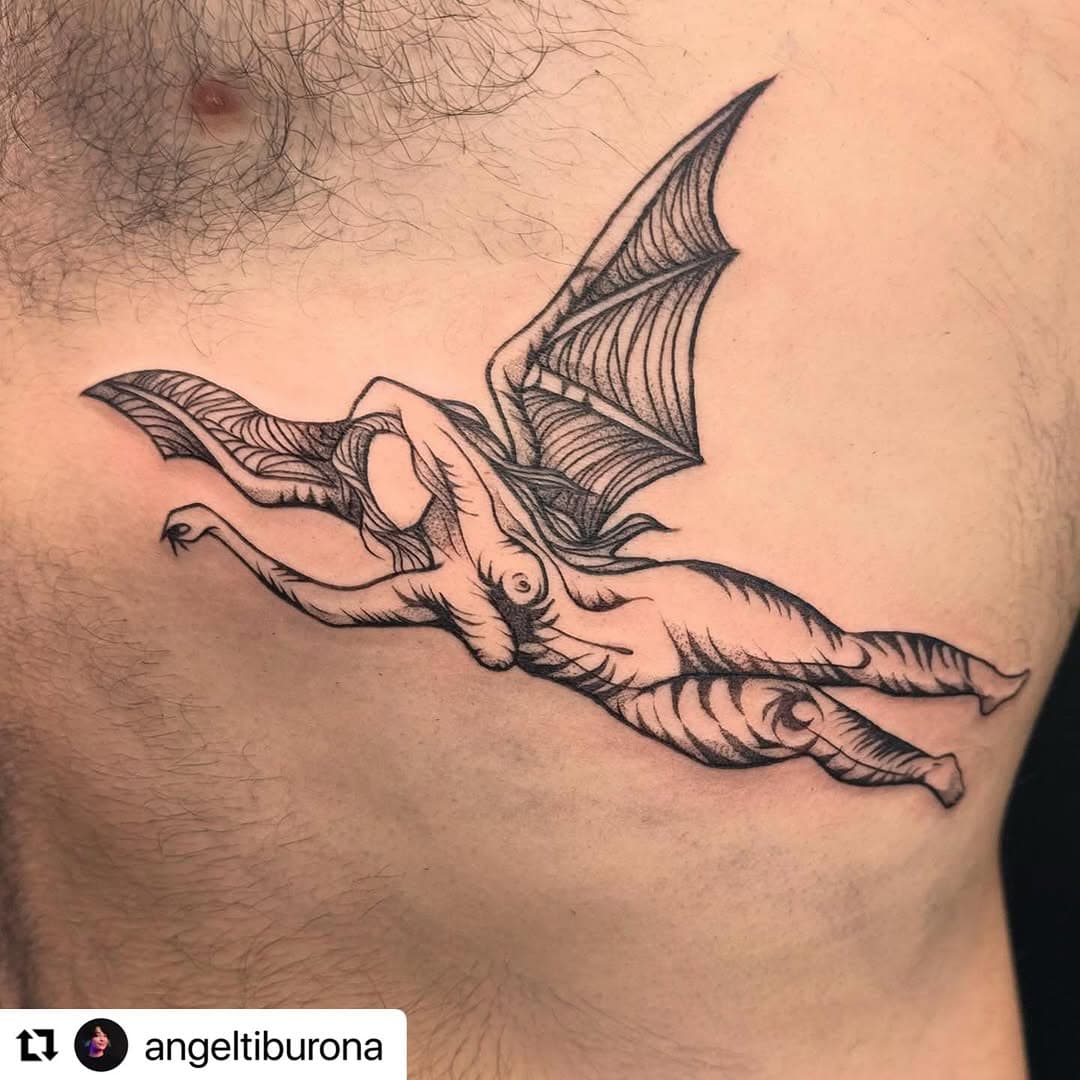 @angeltiburona Thank you Greg on trusting me with this one! This was one of his personal pieces that he has drawn up to get tattooed. 

#chesttattoo #fremontca #nilesfremont #personalart