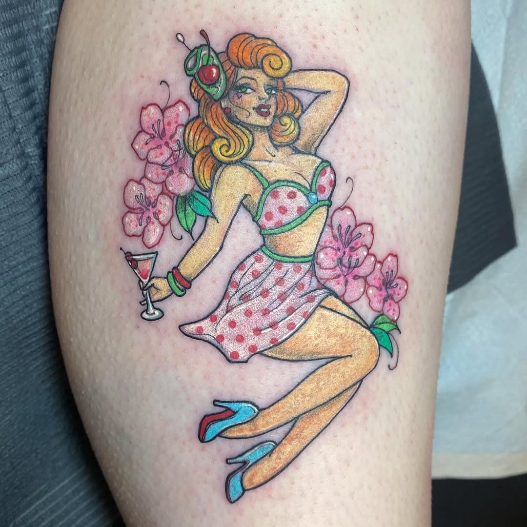 Dirty Shirley, with a twist of lime🍹🍒 🌸thank you Amber!!!!! I had a blast making her for you!