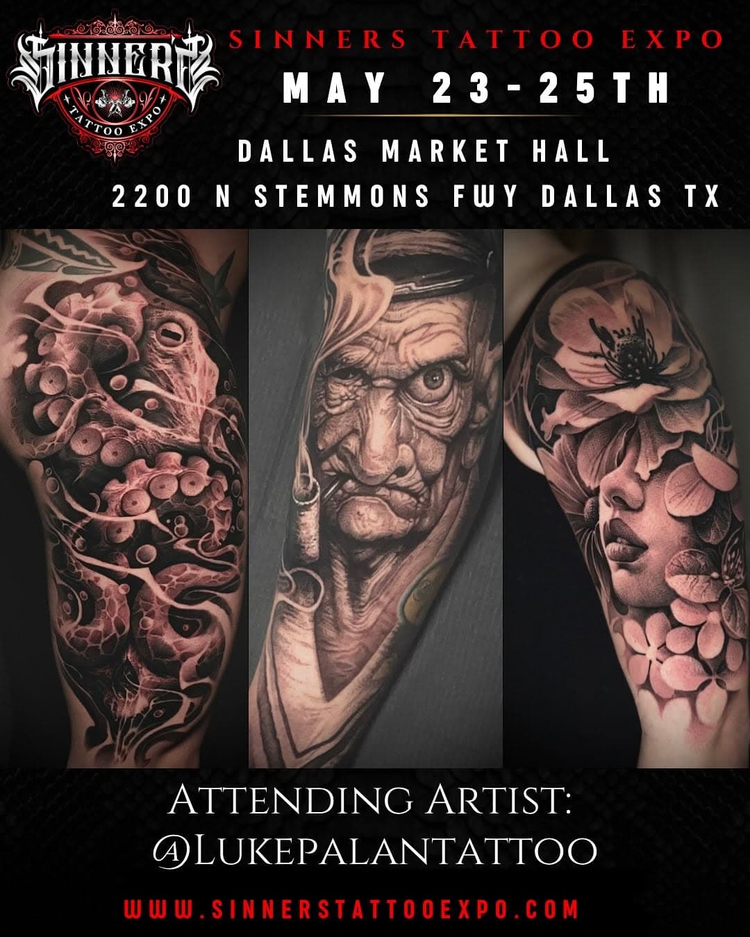 “Exciting news! 🎉 We’re beyond stoked to announce that @lukepalantattoo will be joining us at the Sinners Tattoo Expo! 🖤 Get ready for some mind-blowing ink and unforgettable vibes. 🙌 Be sure to stop by and check out his amazing work! 🔥

#sinnerstattooexpo #tattoo #expo #dallas #dfw #dallasevents