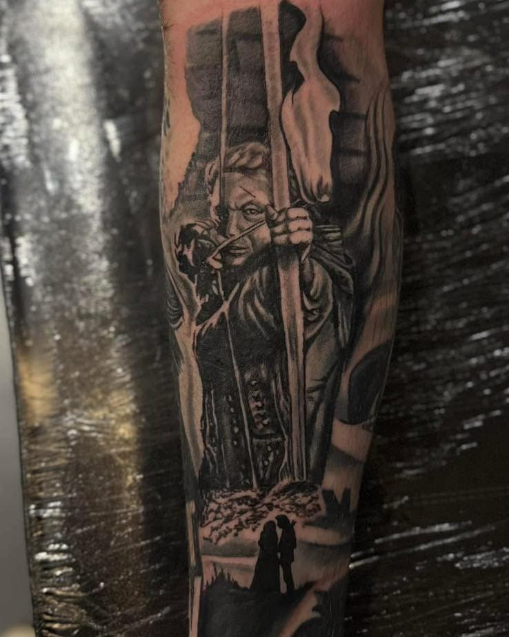 3rd best Robin Hood movie tattoo done by Mark for Nick yesterday! 

Smashed it 🔥