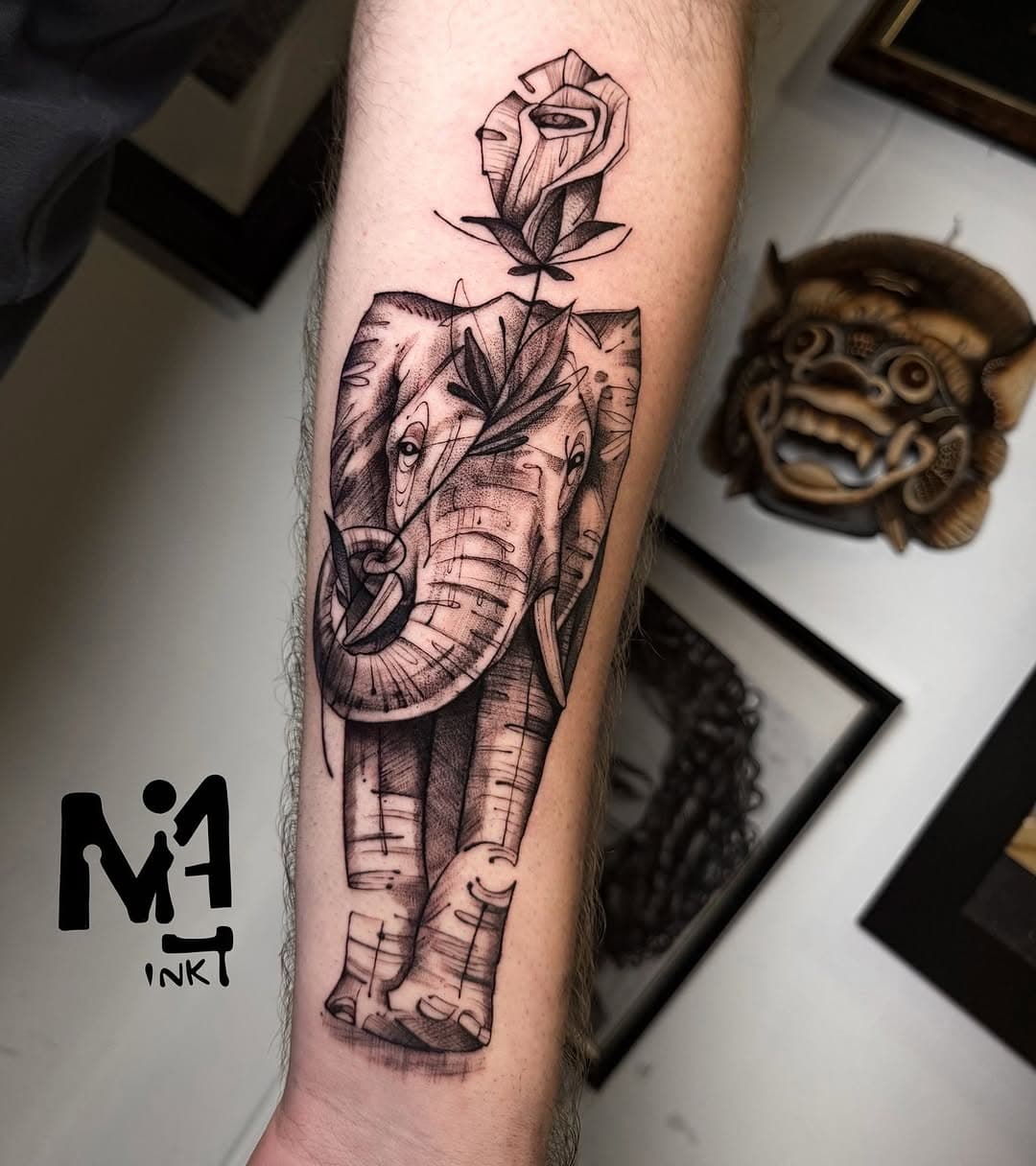 ELEPHANT 🐘 
Awesome piece for an awesome client. 😎 

Booking for August/September now! 
DM me with your ideas ☀️ 

#tattoo #tattooart #tattooartist #fineline #artist #ink
#tattoolovers #tattoodesign #tattoolover
#tattoocommunity #tattooworld #tattooinspiration
#tattooing #finelinetattoo #elephant #rose