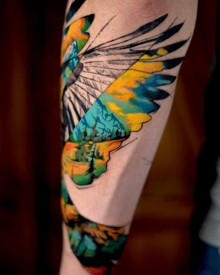 Raven with nature scene

#raven #raventattoo #crow #crowtattoo #doubleexposure #doubleexposuretattoo #colortattoo