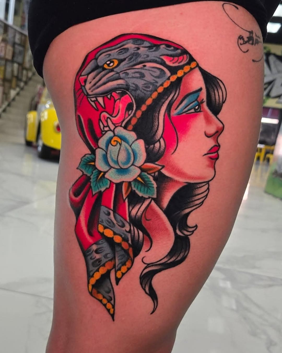 Incredible lady head done by the man @tattoo_ndn come by the shop or send him a message directly to schedule!
