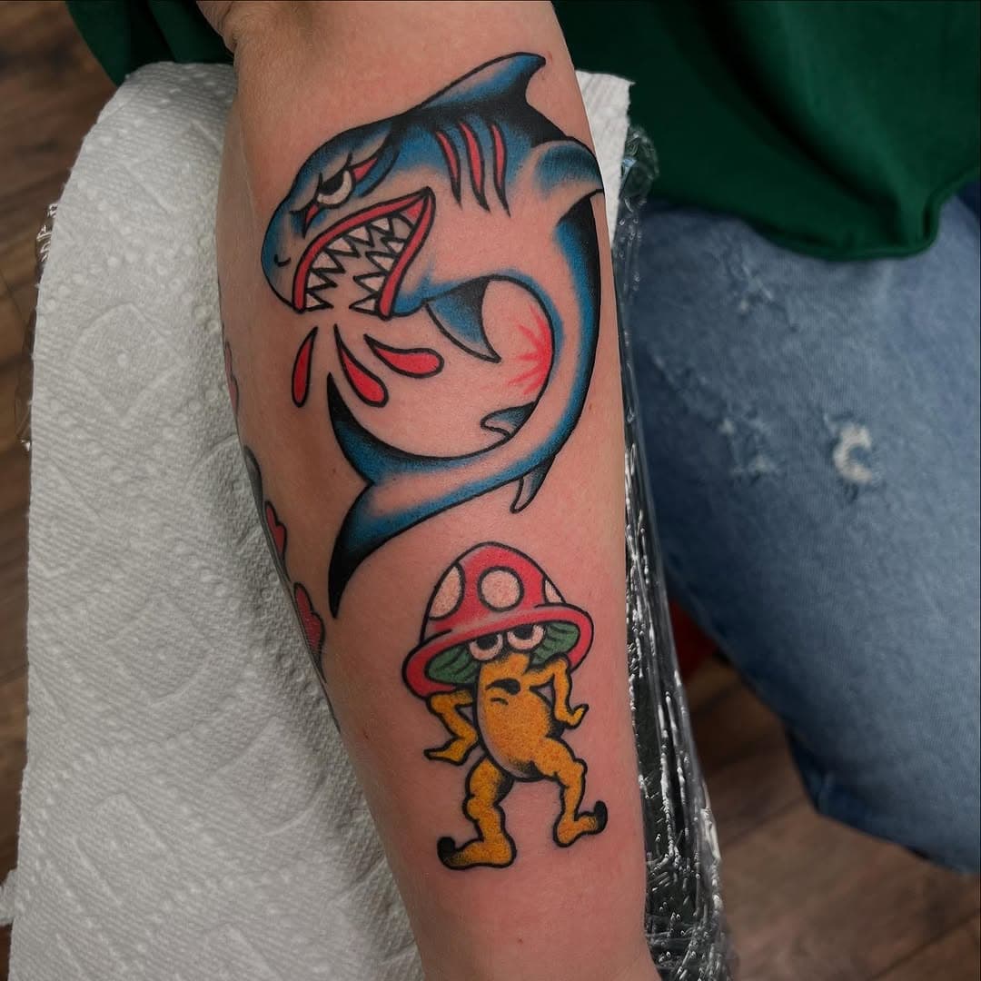 Stacked up💪🏻 thanks again Jess!

DM to book.
.
.
.
.
.
.
.
.
.
.
.
.
.
#tattoo #tattoos #traditional #traditionaltattoo #besttradtattoos #bright_and_bold #boldtattoos #nj #newjersey #funtowntattoo #oldlines