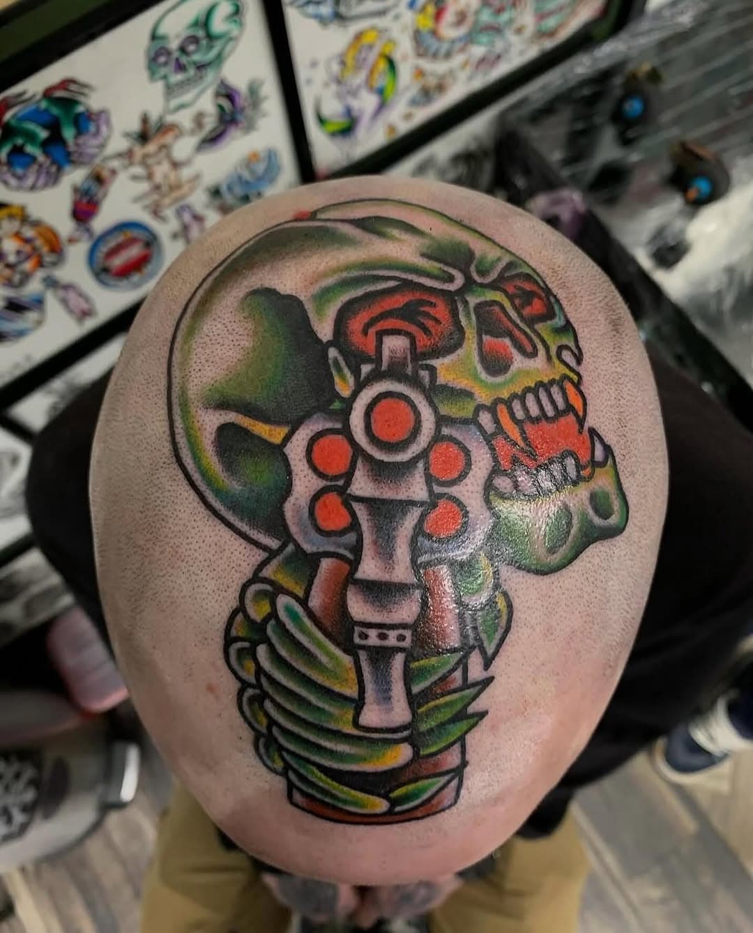 Head tattoo 💀 
Made by: @tretattooer 
.
.
.
.
#tattoo #ink #inked #tattooart #tattooartist #tattoolife #tattooed #tattoodesign #tattooed #tattooersofinstagram #artistsoninstagram #incognitotattoostudio #pennsylvaniatattoo #pennsylvaniatattooartist