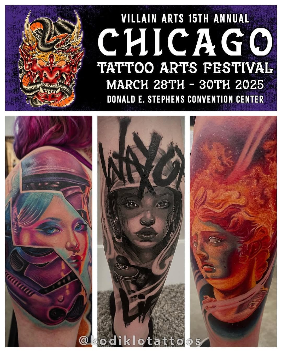 I have friday and sunday of this event available. All inquiries can Dm or email: kodiklotattoos@gmail.com #chicago #chitown #love #flickthebean #illinois #chicagotattoo #tattoocon #kodiklotattoos
