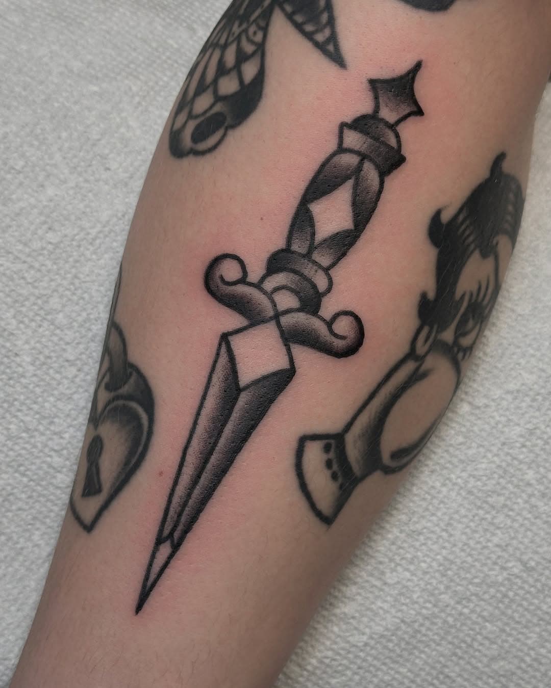 Here’s one from our “March Of Daggers” flash special going on all month long over @ghostfiretattoo 🗡️ We got 92 different daggers to choose from starting at $150