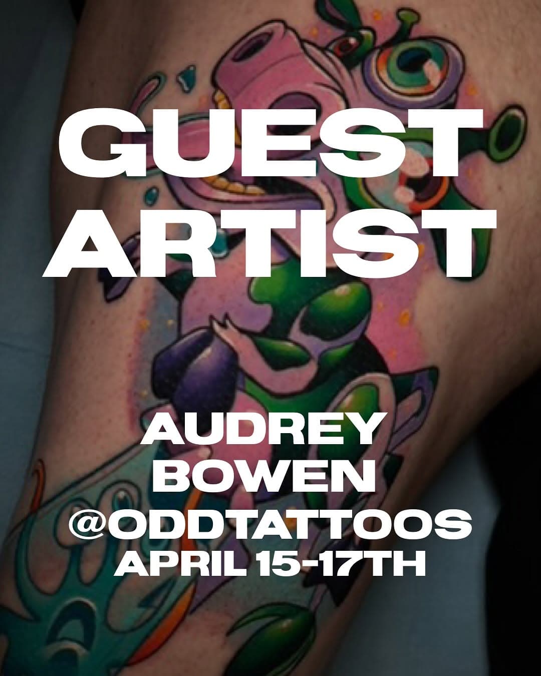 💥 GUEST ARTIST 💥 

We’ll have @oddtattoos with us April 15th-17th! If you’d like to get on her books contact @oddtattoos directly! 

#texastattoo #texastattooartist #dallastattooartist