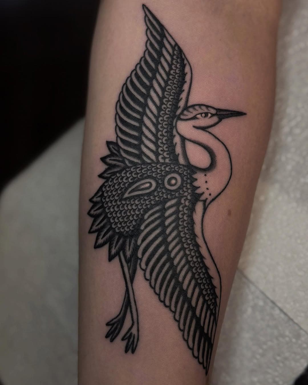 One for Sam this afternoon. Thanks so much, it was a pleasure to meet you! 🌞 #tattoo #tattoos #traditionaltattoo #traditionalartist #blacktattoo #tradtattoo