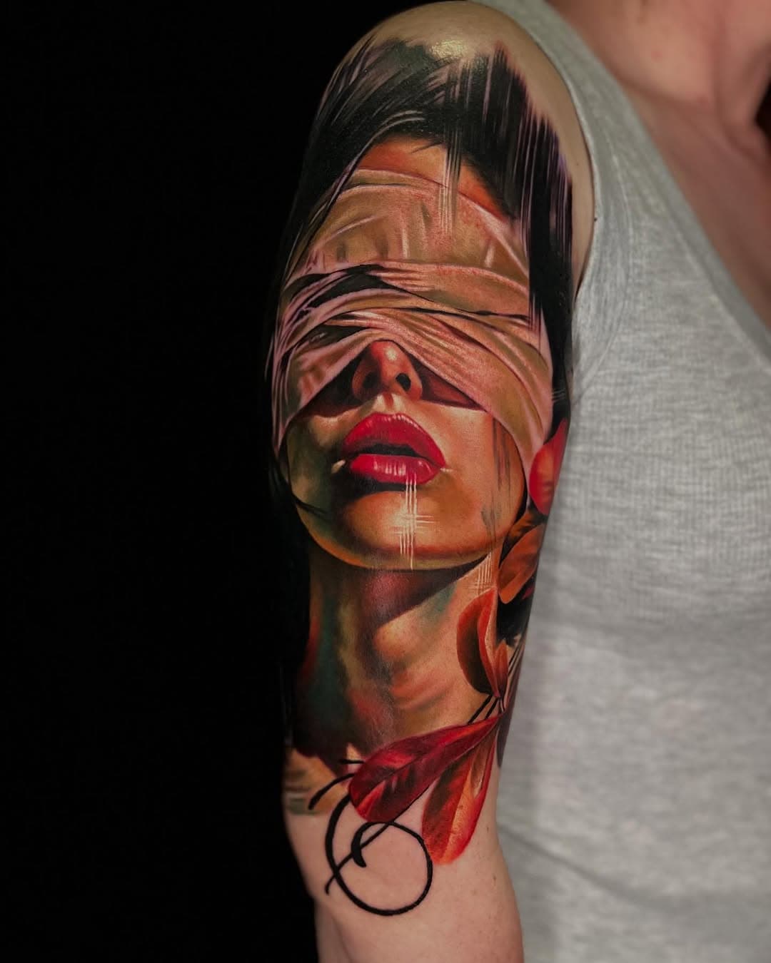 My piece from @brightontattoocon ✨ #WIP as we didn’t quite manage to get it finished, thanks so much Natalie for sitting amazing for your first big piece. 
Can’t wait to finish it off!
.
@fusion_ink 
@butterluxe_uk 
@inkjecta 
@killerinktattoo 
.
@thechurchtattoo 
📧 kpeanut.tattoo@gmail.com