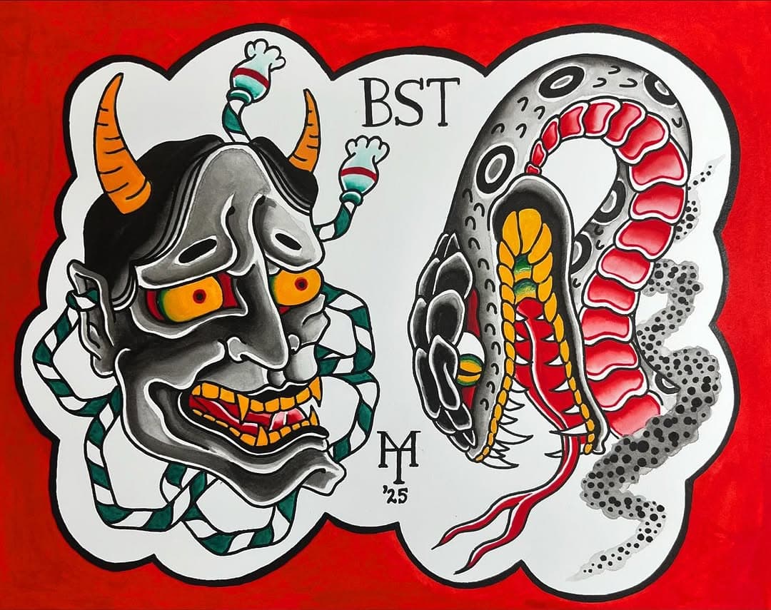 Painting I finished up today. Would love to make these into tattoos on your skin.