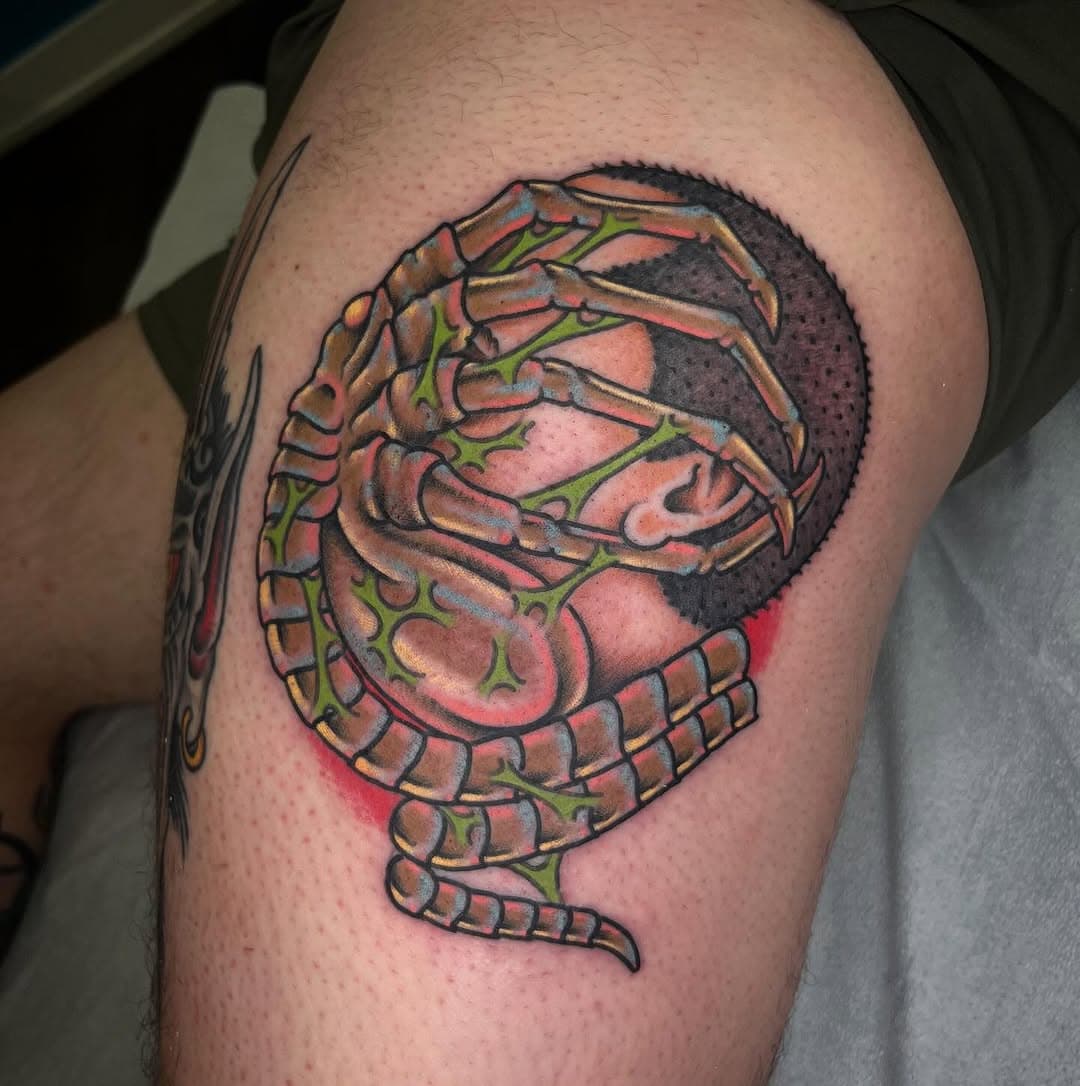 Had a lot of fun doing this. Message for appointments. @8balltattooparlor  #alien
