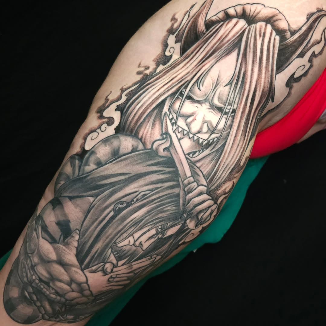 Orochimaru 
大蛇丸

Started off this Naruto villain leg sleeve strong with everyone's favorite snake boy, his summon Manda, and the Reaper death Seal at the top. 
Next, we are planning on adding Itachi. It's gonna be a fun series of projects getting this one completed.

Artist: Nic Mann
Shop: Lighthouse Tattoo Company 
@lighthousetattoocompany

Made with  @axysrotary @electrum_ink
@electrumsupply @tattcom @crybabytattooproducts 

#narutotattoo #ninja #akatsuki #orochimaru #tattoosbynicmann #lighthousetattoocompany #grandrapidstattoo #michigantattooers #animetattoos #otakutattoo #mangatattoo