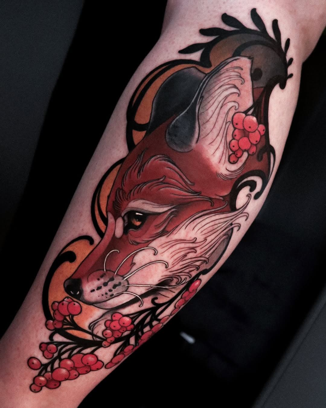 Thank you for standing in today🙏🏻😎
.
.
.
#tattoo #ink #art #fox #foxtattoo #neotraditionalfox #artnouveau #neotrad #neotraditional #neotraditionaltattoo #love