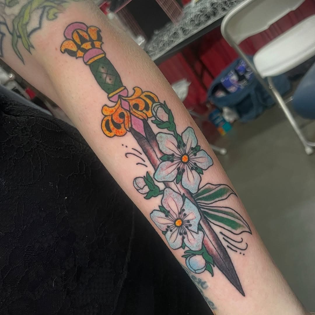 Some fun ones from @slctattooexpo and I did many more small ones that I didn’t get a photo of. Thank you so so much for the fun weekend and I am so grateful that I got to do one from my book of designs every day of the convention!