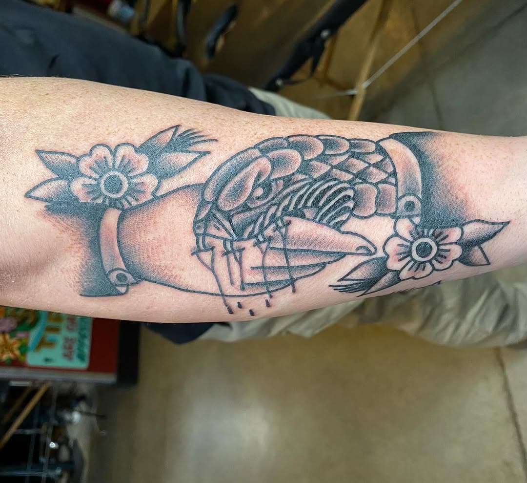 Fun tattoo done @pyramidtattooco . I have some time this week bunch of designs and flash I’d be stoked to tattoo. DM for appointments.