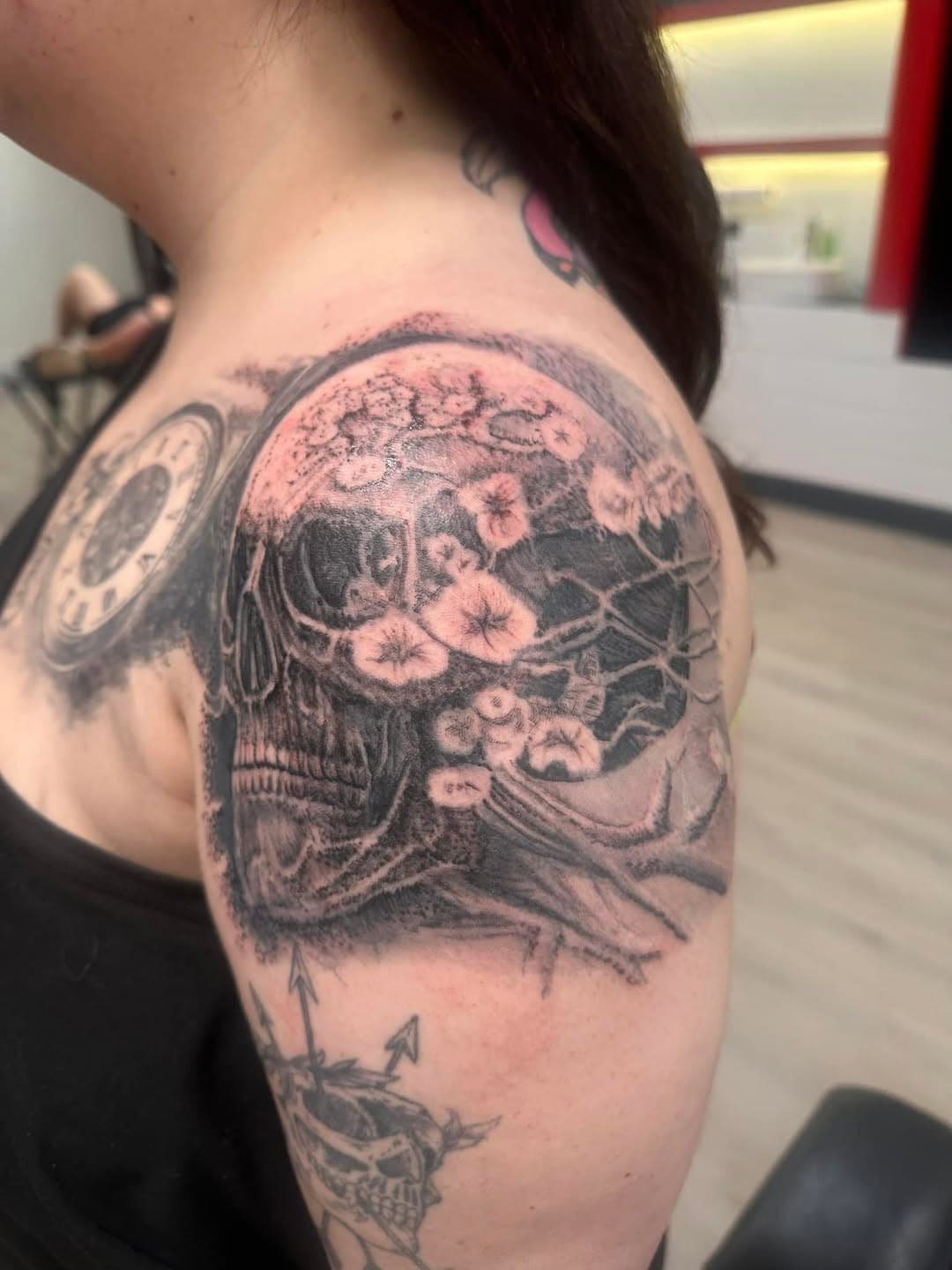 Some more work on Raven Cobb’s arm yesterday