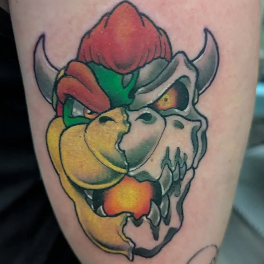 Bowser tattoo 
Made by: @jason_lewis_tattoos 
.
.
.
.
#tattoo #ink #inked #tattooart #tattooartist #tattoolife #tattooed #tattoodesign #tattooed #tattooersofinstagram #artistsoninstagram #incognitotattoostudio #pennsylvaniatattoo #pennsylvaniatattooartist